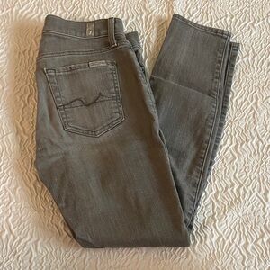 Seven for all mankind Women's distressed Gray Jeans